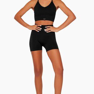 SCULPTFLEX Ribbed V Bra and Bike Short Set (2 pieces)